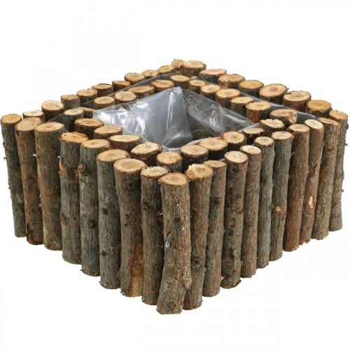 Artikel Plantenschaal vierkant naturel berken takken 14,5/20cm set van 2