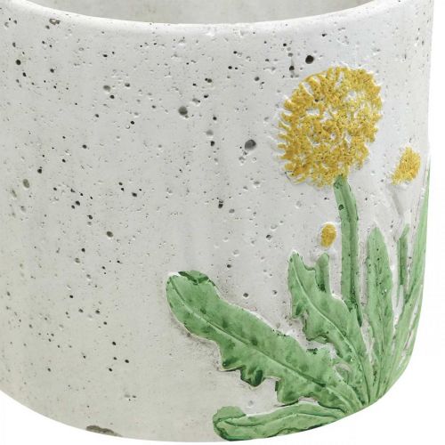 Artikel Plantenbak beton paardebloem zomerdecoratie bloempot Ø12.5cm H11cm 3st