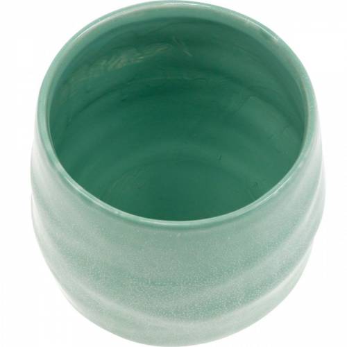 Floristik24 Keramische pot, plantenschaal, gegolfde keramische pot Ø16cm 2st