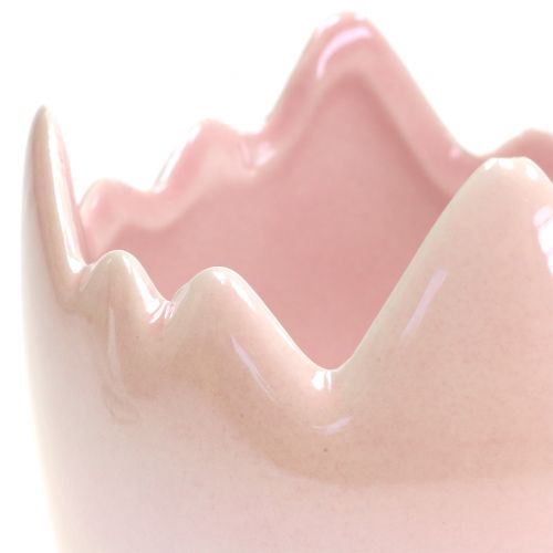 Floristik24 Bloempot eierschaal roze parelmoer Ø11cm H11cm 2st