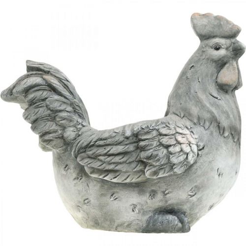 Floristik24 Kip voor opplant, paasdecoratie, plantenpot, lente, decoratieve kip betonlook H30cm