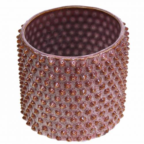 Floristik24 Bloembak roze, wit Ø11cm H10cm 2st