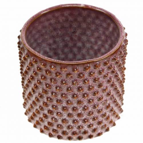 Floristik24 Plantenbak keramiek geglazuurd roze, oranje Ø7.5cm H8cm 4st