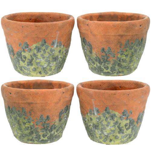 Floristik24.nl Plantenpot cachepot vintage naturel klei H7cm 4st goedkoop online kopen