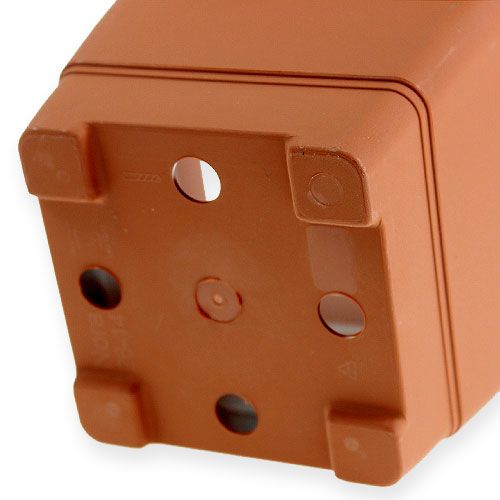Floristik24 Bloempot "Nora" 14cm x 14cm H11cm terracotta, 1stuk