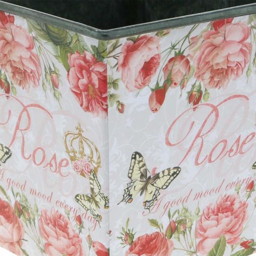 Floristik24 Planter vintage, decoratieve pot, plantenbak rozen H13cm B13.5cm