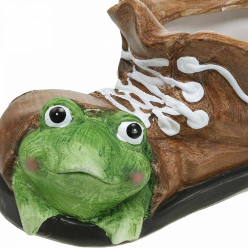 Artikel Decoratieve plantenbak, schoen met kikker, keramiek 30×18cm H15cm