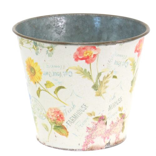 Floristik24 Plantpot met bloemmotief Ø13cm H10.5cm
