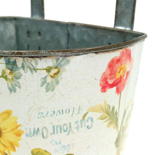 Floristik24 Bloempot met bloemmotief om op te hangen H14.5cm