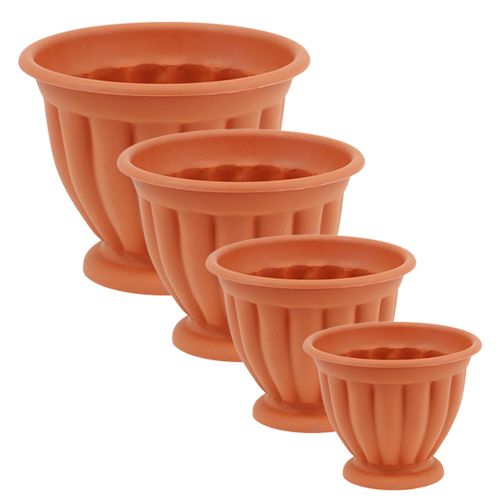 Floristik24.nl Pot met bodem kunststof terracotta Ø 15cm 21cm, 1 st - goedkoop online kopen