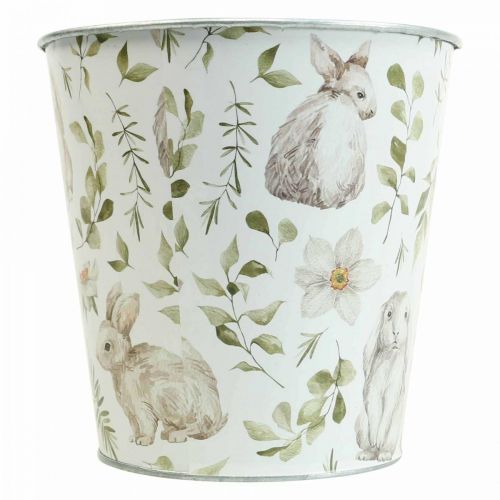 Floristik24 Bunny bloempot Pasen metalen cachepot Ø15,5cm H15cm
