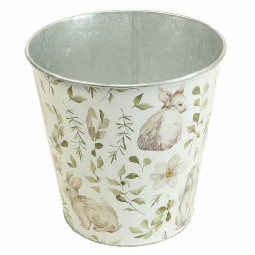 Floristik24 Bunny bloempot Pasen metalen cachepot Ø15,5cm H15cm
