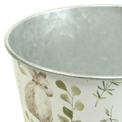 Floristik24 Bunny bloempot Pasen metalen cachepot Ø14cm H12.5cm