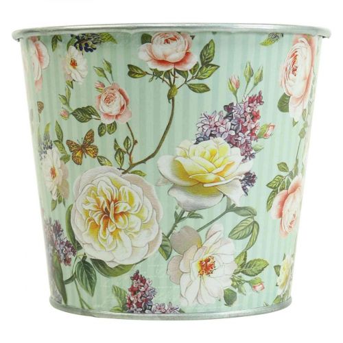 Floristik24 Bloempot rozen plantenbak metaal zomer Ø12cm H10,5cm