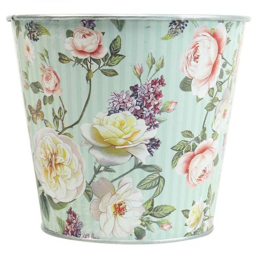 Floristik24 Bloempot rozen plantenbak metaal zomer Ø14cm H12.5cm