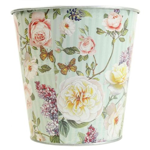 Floristik24 Bloempot rozen plantenbak metaal zomer Ø15,5cm H15cm