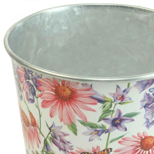 Artikel Bloempot lente decoratie metaal cachepot Ø12cm H10.5cm