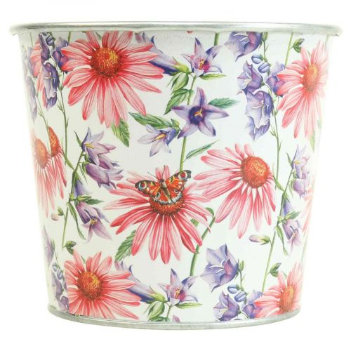 Artikel Bloempot lente decoratie metaal cachepot Ø12cm H10.5cm