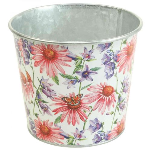 Artikel Bloempot lente decoratie metaal cachepot Ø12cm H10.5cm