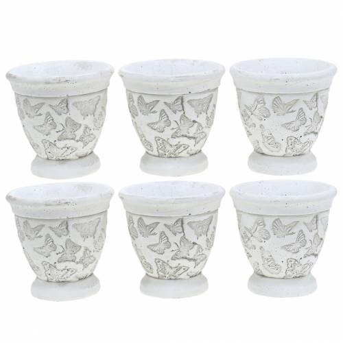 Floristik24 Plantenpot beker met vlinders Ø11cm H10cm 6st