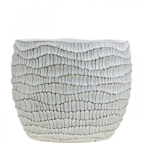 Artikel Plantenbak Beton Wit Vintage Honingraat Decoratieve Bloempot H15cm Ø15cm