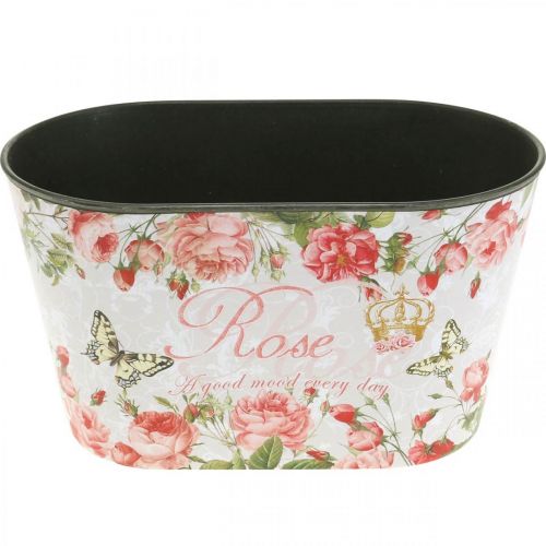 Artikel Plantpot rozen, decoratief vat, bloemenbak 21,5 cm / 18,5 cm set van 2