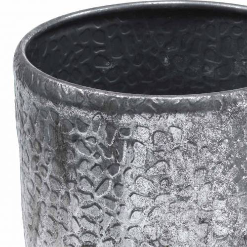 Artikel Antiek zinken zilveren cachepot Ø22 / 26 / 30cm, set van 3