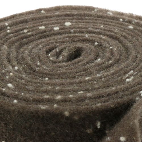 Floristik24 Potband viltband bruin met stippen 15cm x 5m