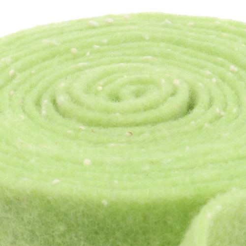 Floristik24 Pottenband viltband groen met stippen 15cm x 5m