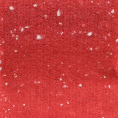 Floristik24 Viltlint rood met stippen, decolint, pottape, wolvilt lichtrood, wit 15cm 5m