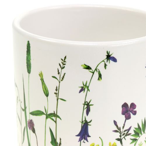 Floristik24 Planter bloemmotief Ø12 / 10 / 8cm set van 3