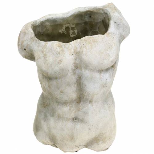 Floristik24 Bloempot torso mannelijk grijs 19 × 13.5cm H28cm