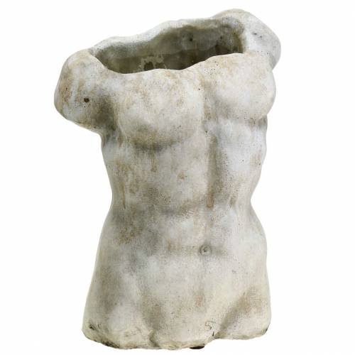 Floristik24 Bloempot torso mannelijk grijs 19 × 13.5cm H28cm