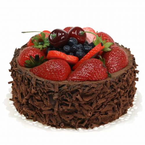 Floristik24 Kunst chocolade slagroomtaart Ø15cm H11.5cm