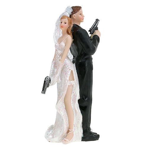Taartfiguur bruid en bruidegom 15,5 cm