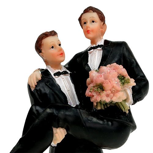 Floristik24 Taartfiguur mannelijk stel 13,5 cm