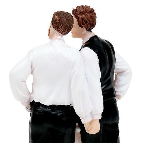 Artikel Taartfiguur mannelijk stel met taart 16.5cm