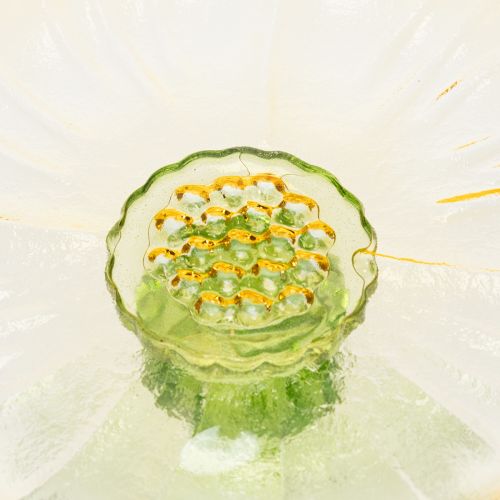 Artikel Decoratief glazen bord met voet, bloemmotief, ideaal voor feestelijke presentatie, 15 cm