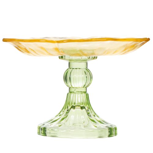 Artikel Decoratief glazen bord met voet, bloemmotief, ideaal voor feestelijke presentatie, 15 cm