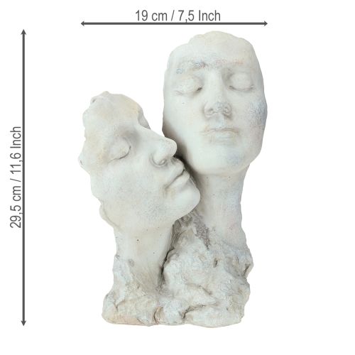 Artikel Dromend paar stenen buste geliefden H29,5cm