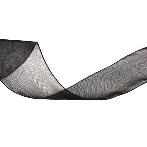 Artikel Organza rouwlint met zelfkant zwart 40mm 50m