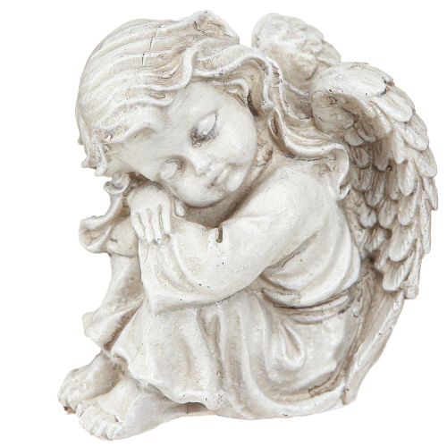 Artikel Treurende engel zittend decoratief figuur crème 6,5×5×7,5cm 2 stuks