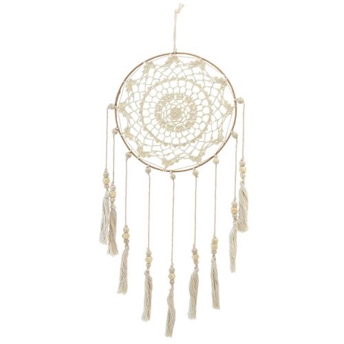 Floristik24 Dromenvanger macramé wanddecoratie crème Ø22cm H54cm