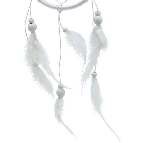 Floristik24 Dromenvanger met veren wit 50cm 2st