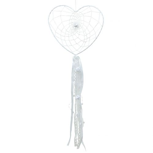 Dromenvanger hart wit 55cm 2st