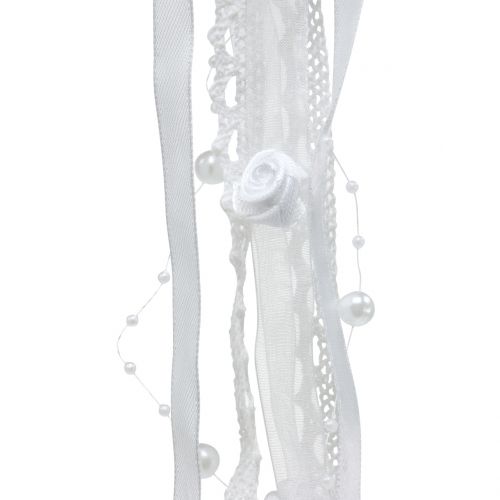 Floristik24 Dromenvanger hart wit 55cm 2st