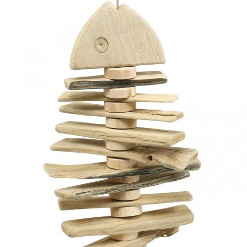 Floristik24 Deco vis drijfhout natuur, zomerdecoratie om maritiem op te hangen L59cm