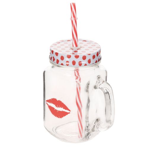 Drinkglas met deksel en handvat Ø7cm H13,5cm kopen | Floristik24.nl