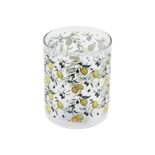 Floristik24 Drinkglas citroen- en olijfglas Mediterraan Ø8cm H10cm