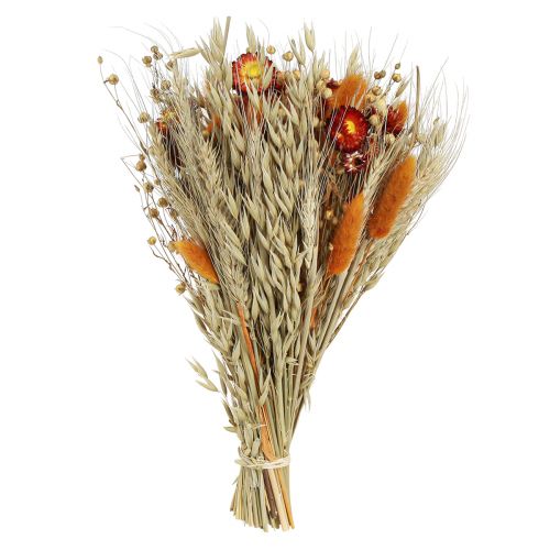 Artikel Droogbloemen veldbloemen boeket strobloemen oranje L30cm